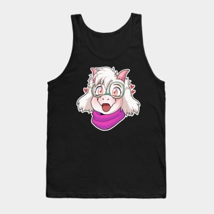 White cute goat character Tank Top